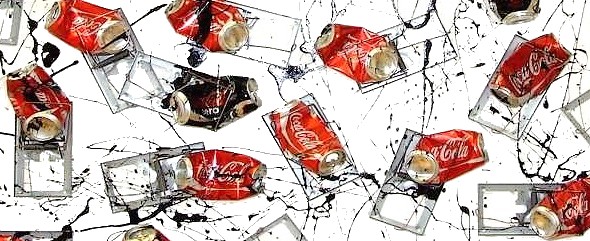 quadro accumulazione lattine coca cola