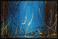 Visits the action painting galleries