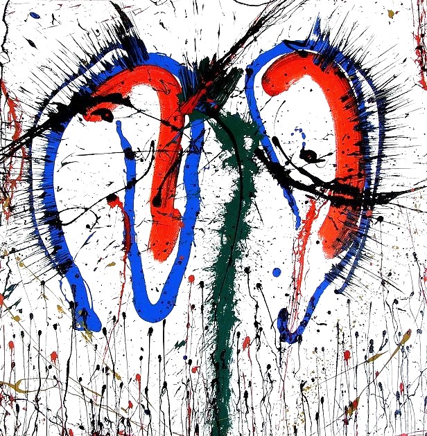QUADRO ASTRATTO DAL TITOLO "MI SENTI?"'