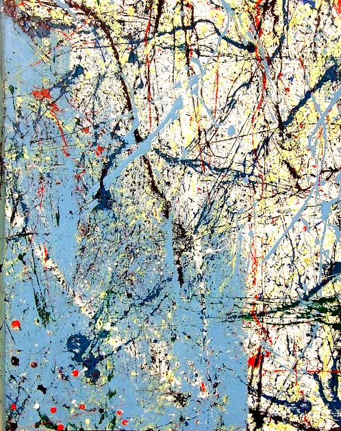QUADRO ASTRATTO INTITOLATO "CAPODANNO AL MARE"