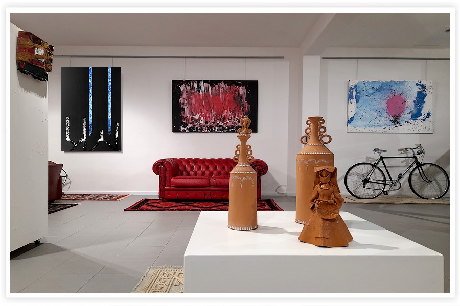 LA SERATA DELL'INAUGURAZIONE DELLA GALLERIA D'ARTE CONTEMPORANEA A VILLASIMIUS