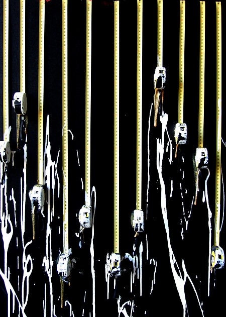 QUADRO ASTRATTO MODERNO PER ARREDAMENTO DAL TITOLO "MISURARE IL TEMPO - 2" MISURARE IL TEMPO - 2