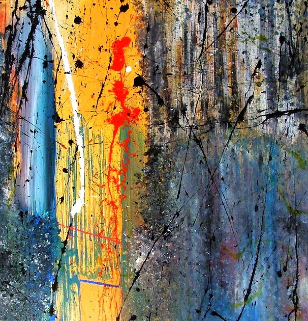 QUADRO SU TELA INTITOLATO "DETROIT"
