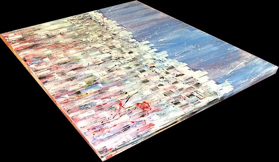 quadro rettangolare con i colori della new york