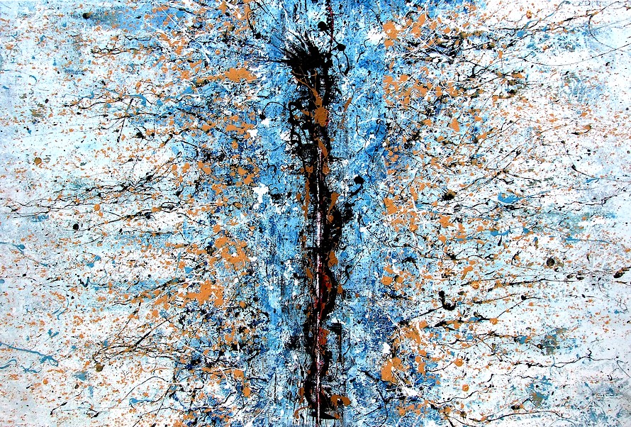 Una tela di grandi dimensioni cm.150x100 dipinta dal pittore Sardo Goa. Un quadro dedicato al mistero dell'esodo del popolo Ebreo citato nel vecchio testamento