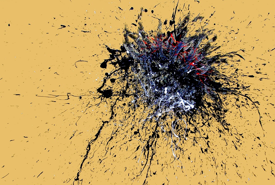 Una tela di grandi dimensioni cm.150x100 dipinta dal pittore Sardo Goa. Un quadro dedicato al mistero della vita di Gesù Cristo. Un complicato action painting color nero ci porta a riflettere sulla sua esistenza