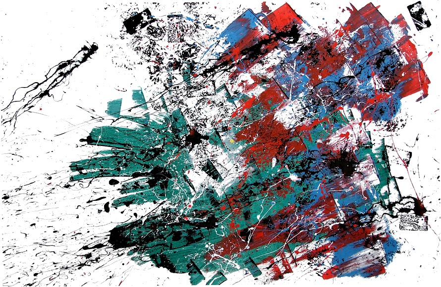 Una tela di grandi dimensioni cm.150x100 dipinta dal pittore Sardo Goa. Un quadro astratto dedicato all'esplorazione della teoria che l'uomo potrebbe essere un riflesso, un alter ego digitale