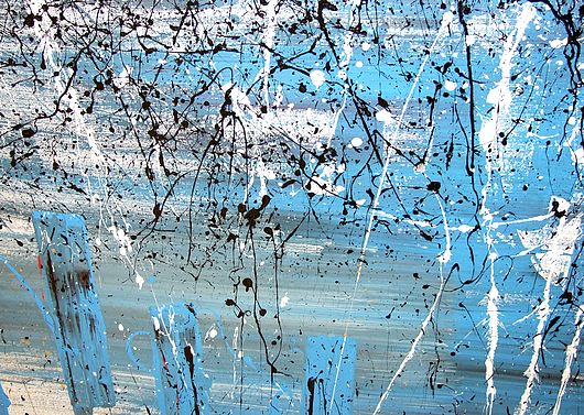 DETTAGLIO TECNICA ACTION PAINTING N.1