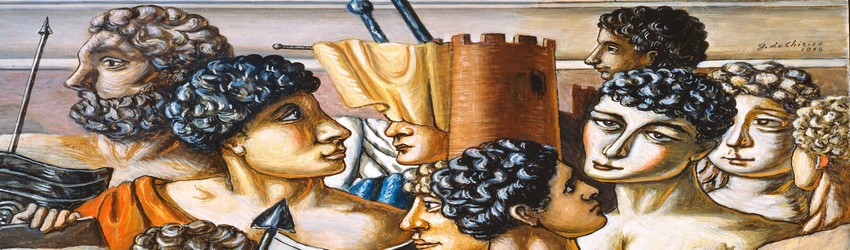 ritratto dei gladiatori dipinto da giorgio de chirico