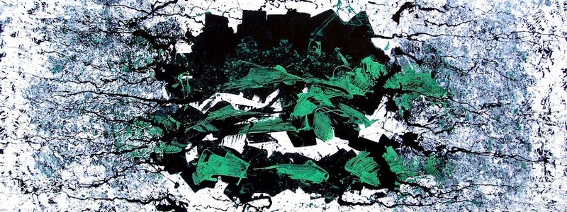 quadro del pittore goa in stile action painting