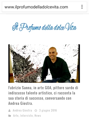 ANDREA GIOSTRA INTERVISTA GOA, PITTORE E FAMOSO ARTISTA SARDO CHE CI PARLA DEI SUOI MIGLIORI QUADRI ASTRATTI MODERNI COLORATI
