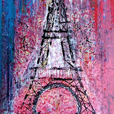 COLLEZIONE QUADRI MODERNI FIRMATI GOA CON TECNICA ACTION PAINTING ANNO 2017