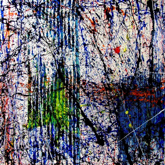 QUADRO MODERNO INTITOLATO "LA TORRE FANTASMA"
