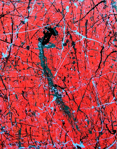 QUADRO SU TELA REALIZZATO A MANO DAL TITOLO "MNEMONIC"
