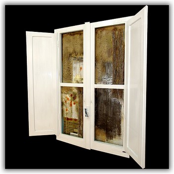 QUADRO MODERNO ACCUMULAZIONE CON FINESTRA ANNI 60
